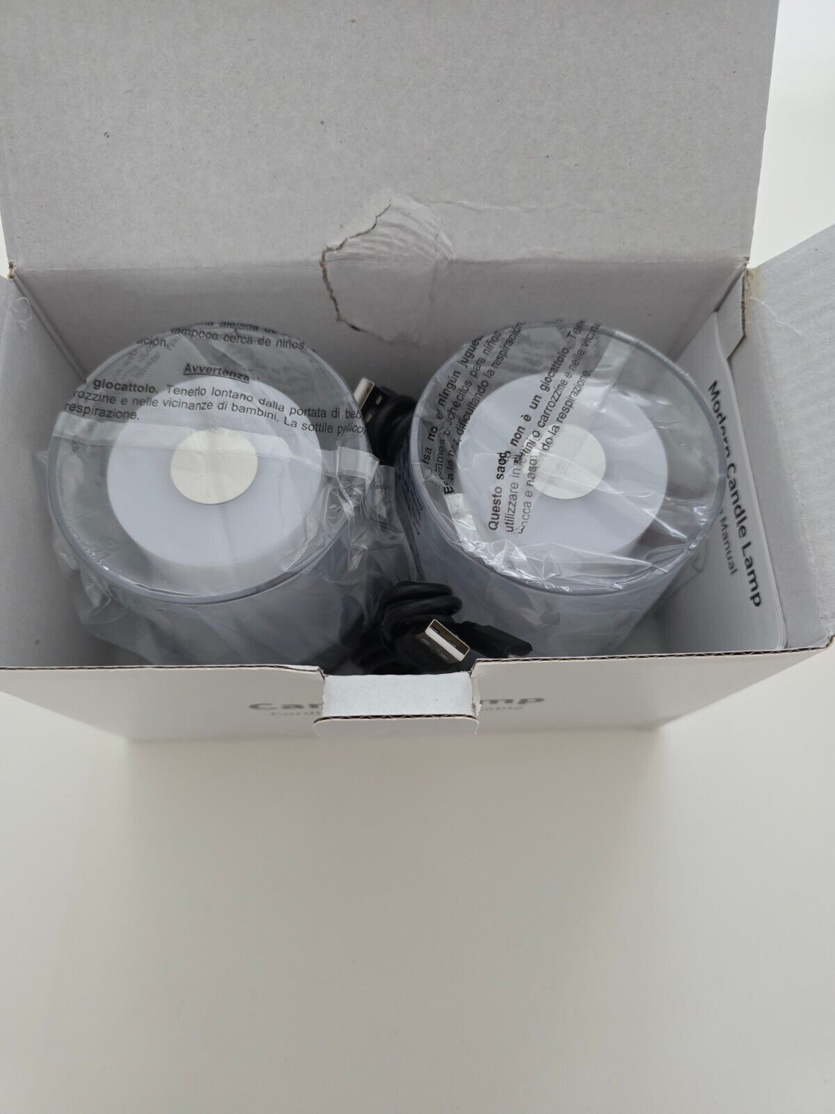 LED Touch Nachttischlampe 2er Set Dimmbar Kabellos Schwarz