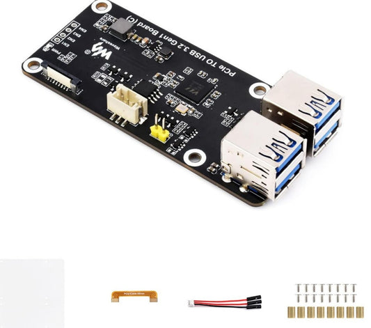 PCIe zu 4-Ch USB3.2 Gen1 Board – Erweitern Sie Ihren Raspberry Pi 5!
