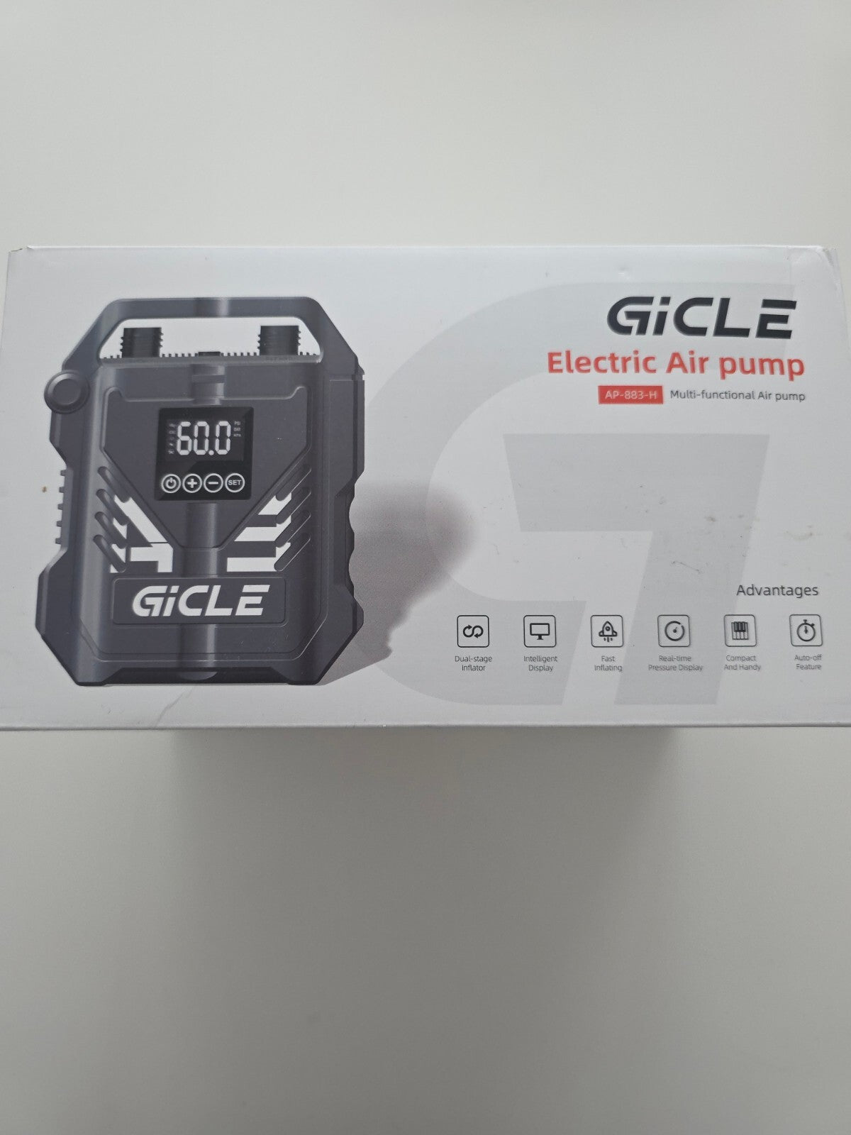 Elektrische SUP Pumpe 60PSI Dual Stage Auto-Off 12V für Paddleboard