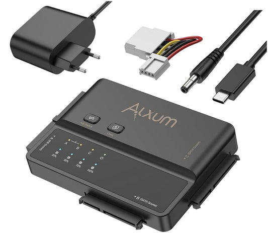 IIDE/SATA Adapter USB-C 5Gbps mit Offline-Klon, für 2.5"/3.5" HDD/SSD