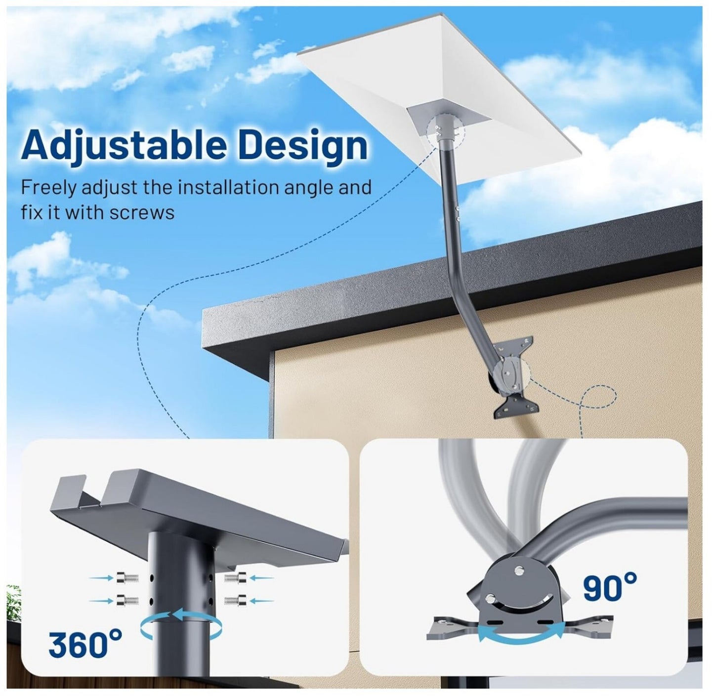 Starlink Gen 3 Halterung 360° Verstellbar Wand/Dach für V3 Dish Neu