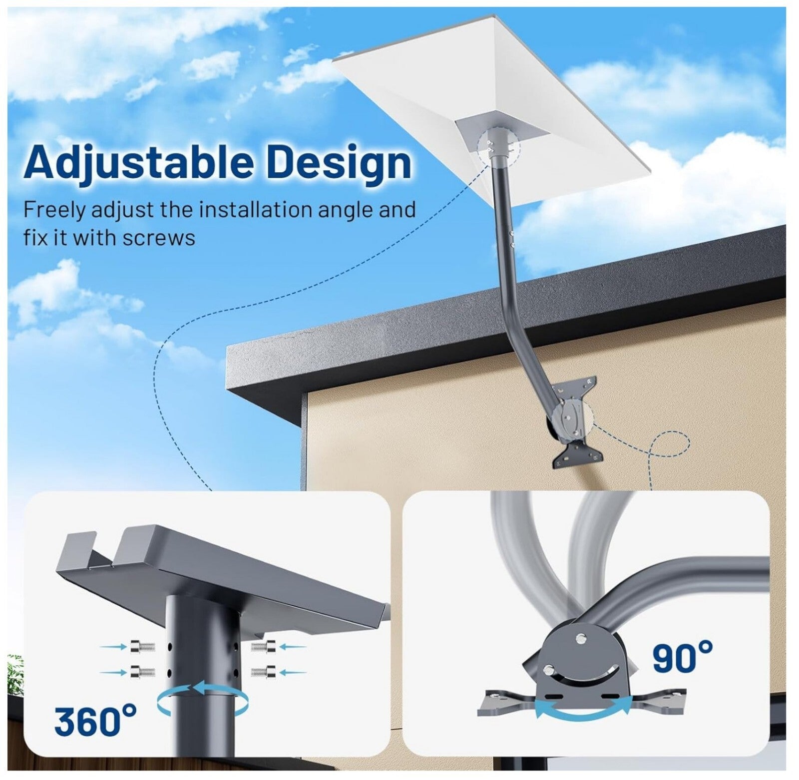 Starlink Gen 3 Halterung 360° Verstellbar Wand/Dach für V3 Dish Neu