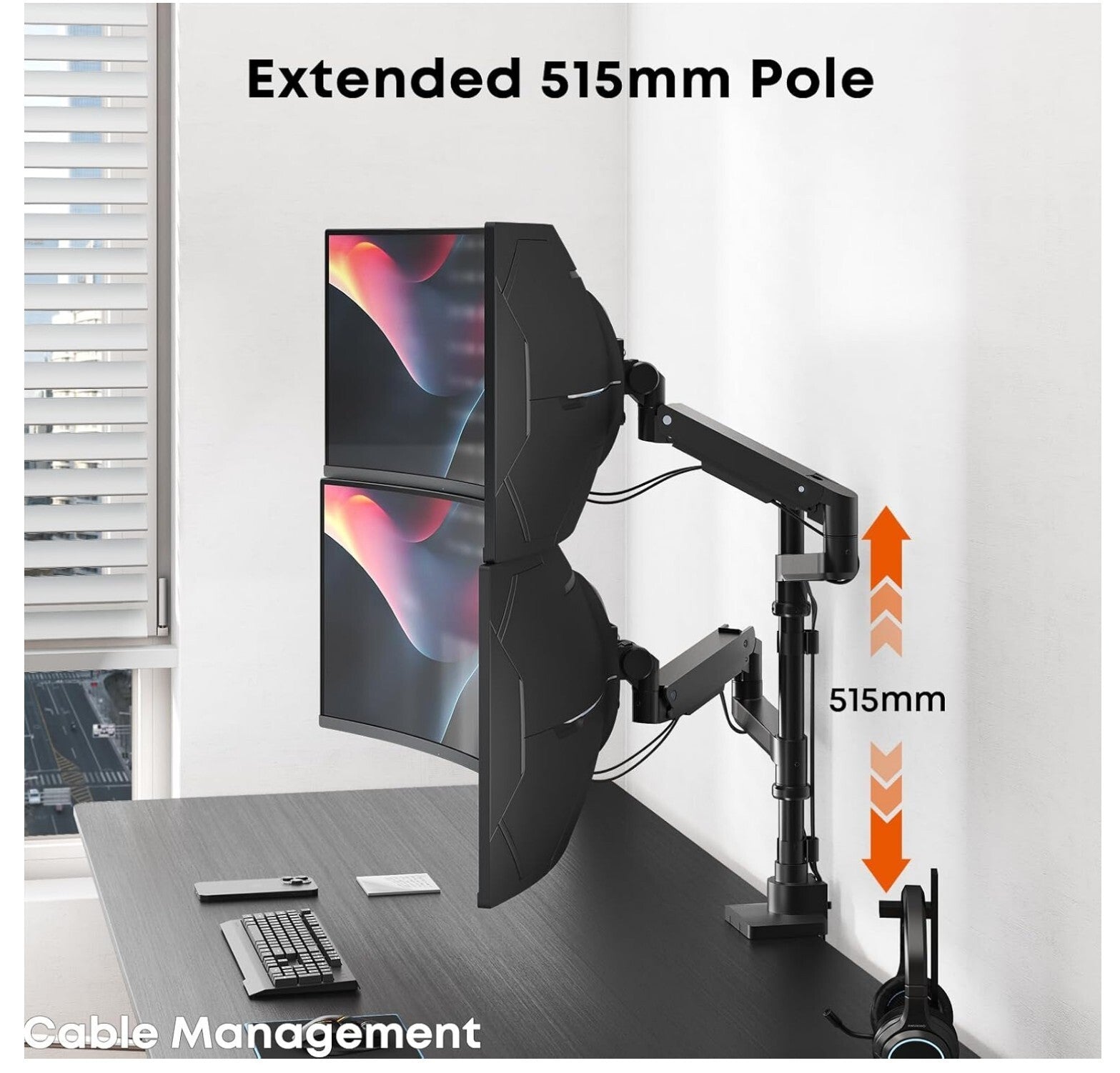 17-57" Monitor Halterung 2 Monitore 20kg VESA 75/100mm