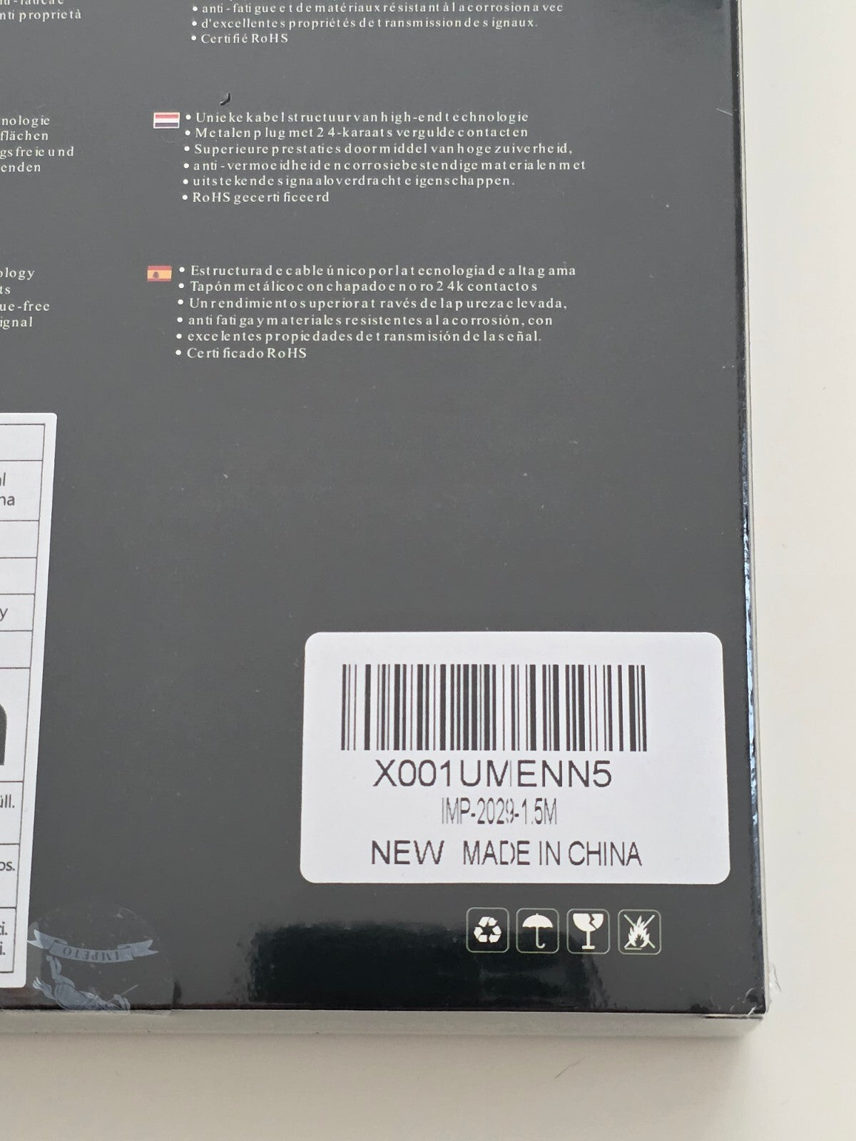 Audiophiles USB B auf USB C Kabel 1.5m 480Mbps DAC OTG Schwarz