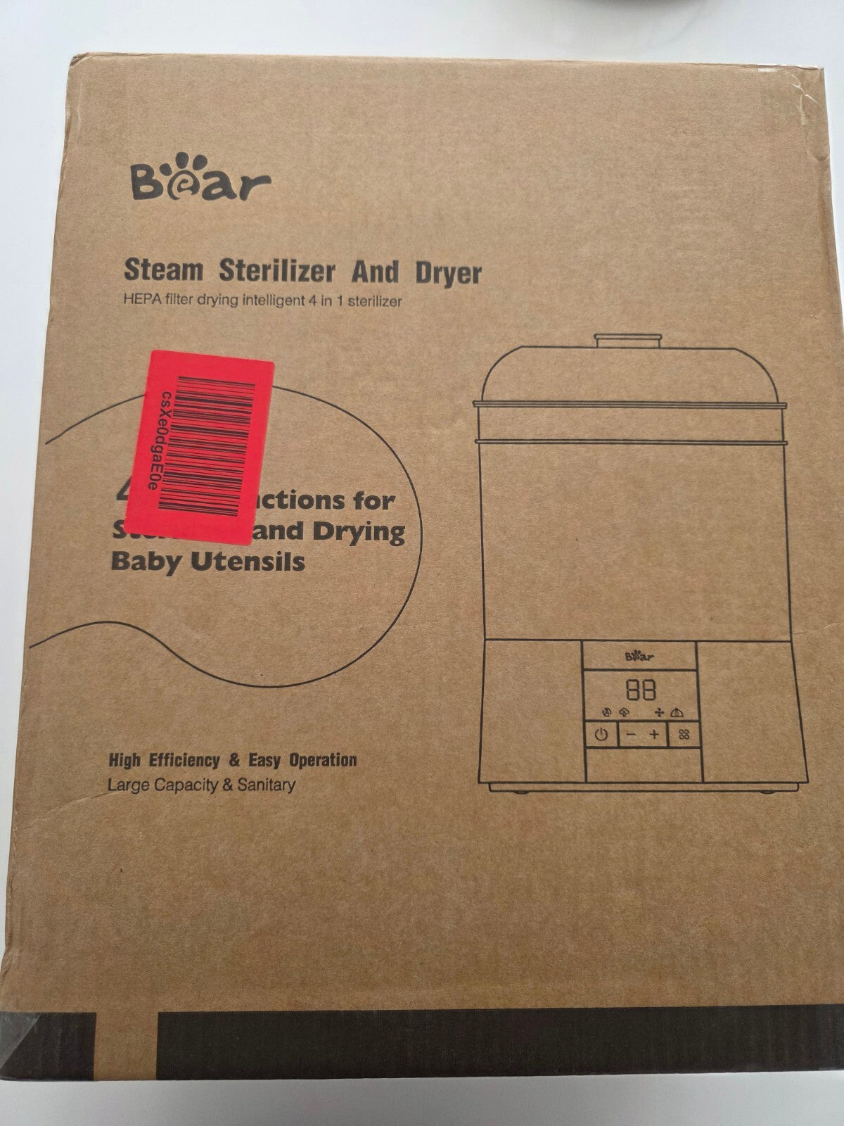 4-in-1 Babyflaschen-Sterilisator 48H Lagerung Trocknung 6 Flaschen