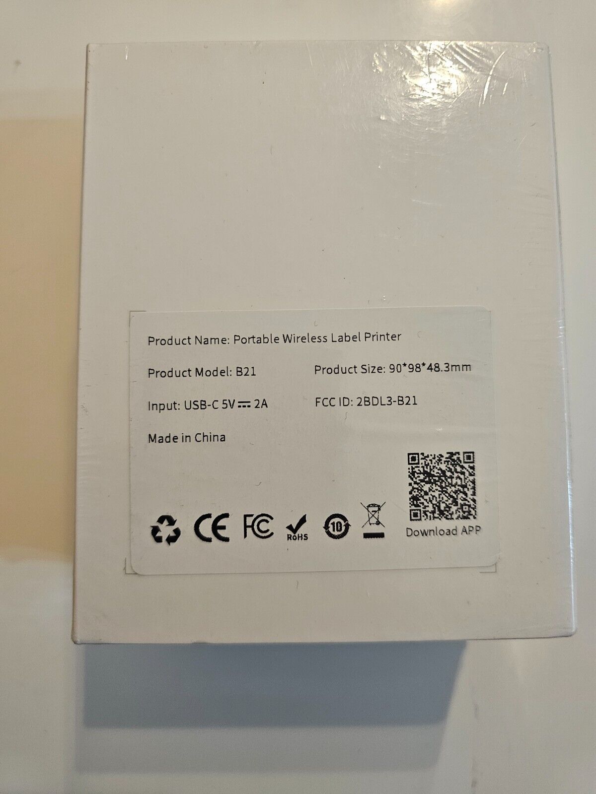 Etikettendrucker, Etikettiergerät Bluetooth ,Druckgröße 25-57 mm, Kompatibel mit