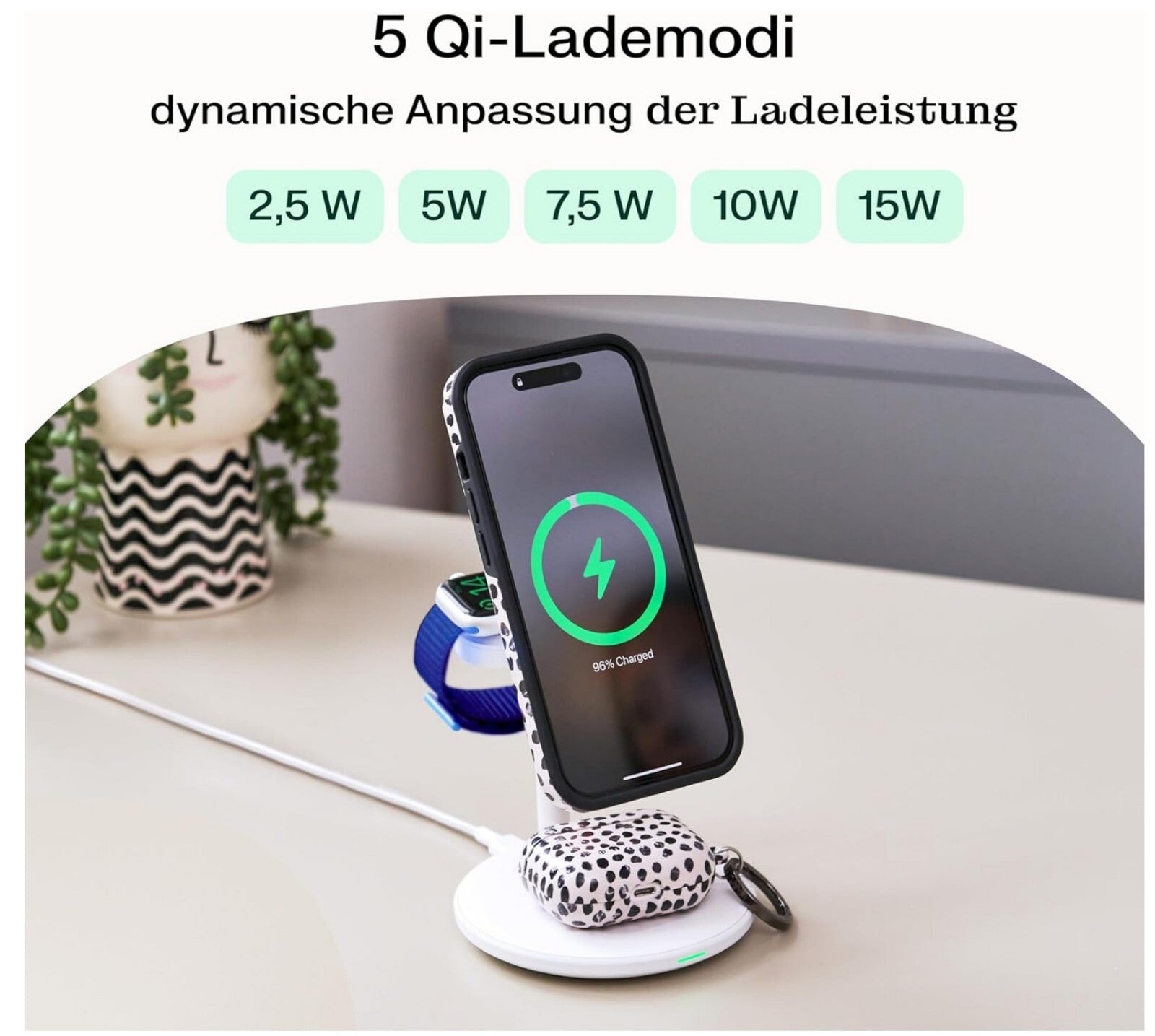 MagScape 3-in-1 MagSafe Ladeständer iPhone Watch AirPods Weiß