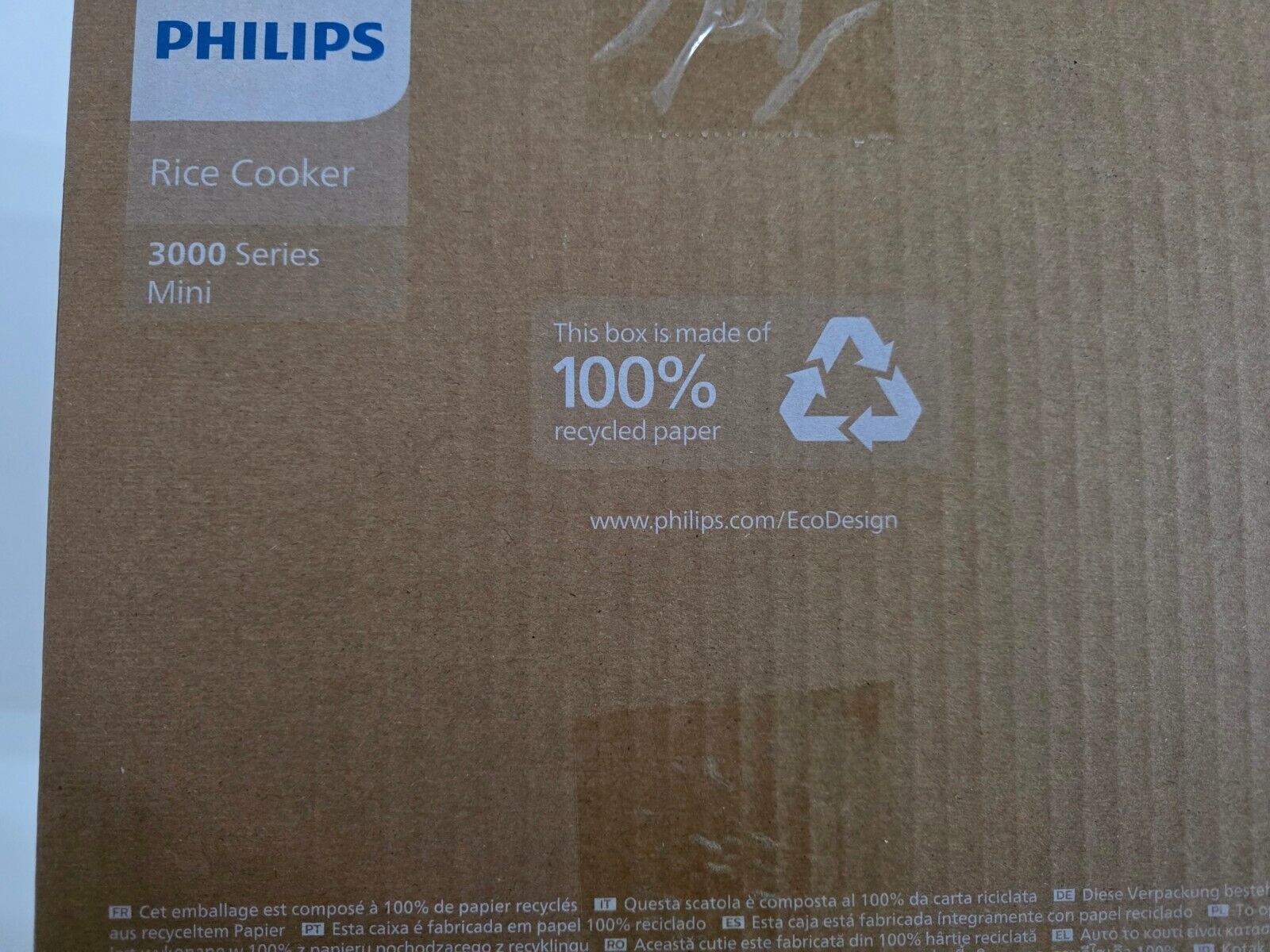 Philips Mini-Reiskocher 3000-Serie, 0,54L, 5 Funktionen, Schwarz
