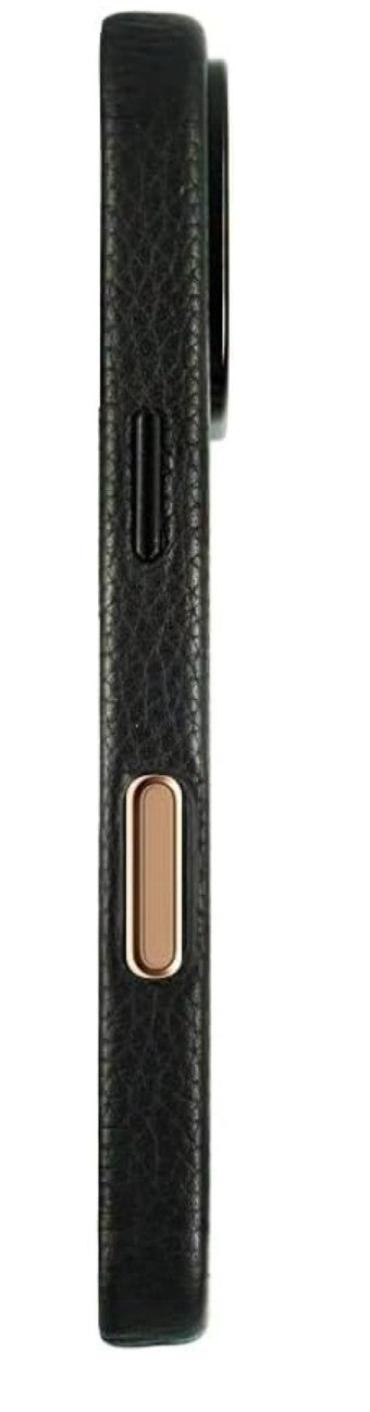 Echtleder Schutzhülle iPhone 16 Pro Max Magsafe Schwarz
