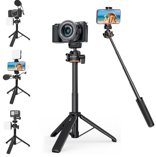 Mini Selfie-Stick Stativ 55cm, Kugelkopf, Kaltschuh bis 55 cm Länge