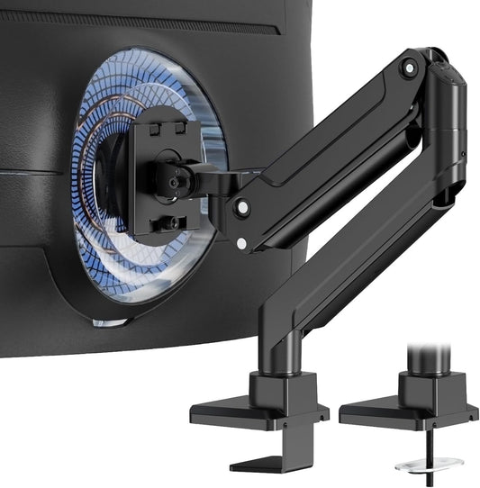 Monitor Halterung 17-49 Zoll 20kg Aluminium Gasfeder VESA 75/100 Schwarz