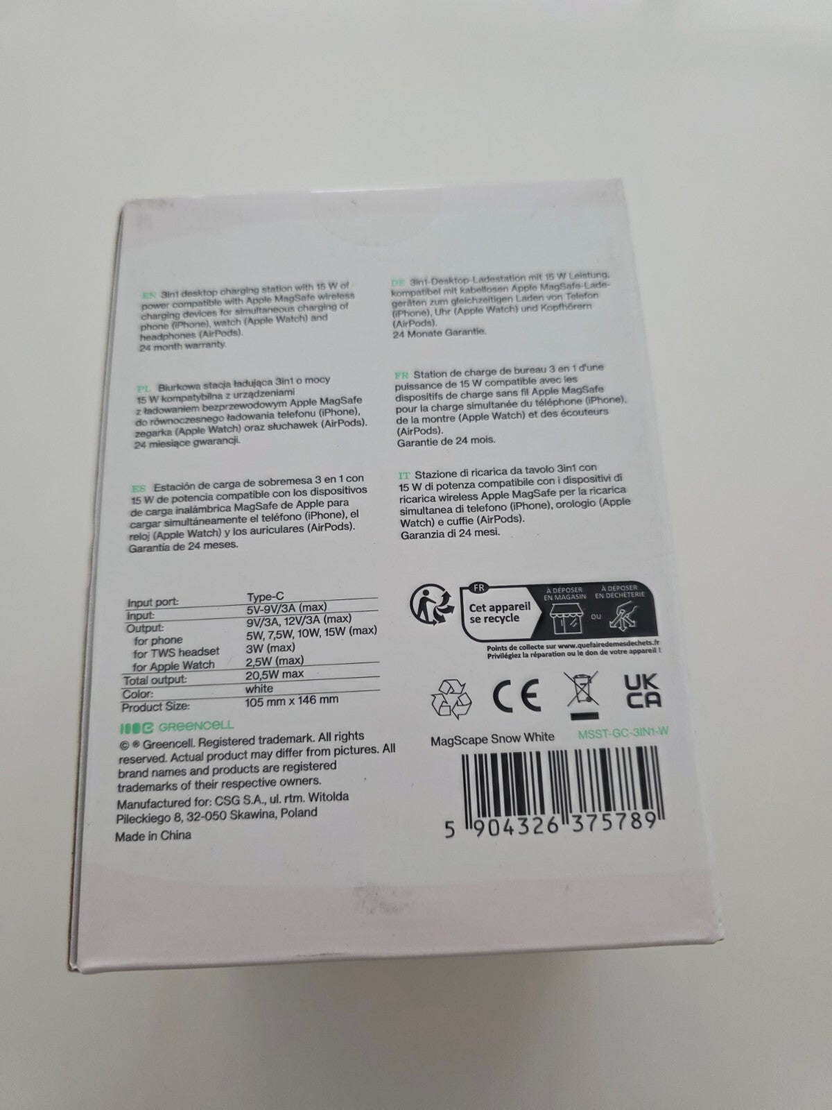 MagScape 3-in-1 MagSafe Ladeständer iPhone Watch AirPods Weiß