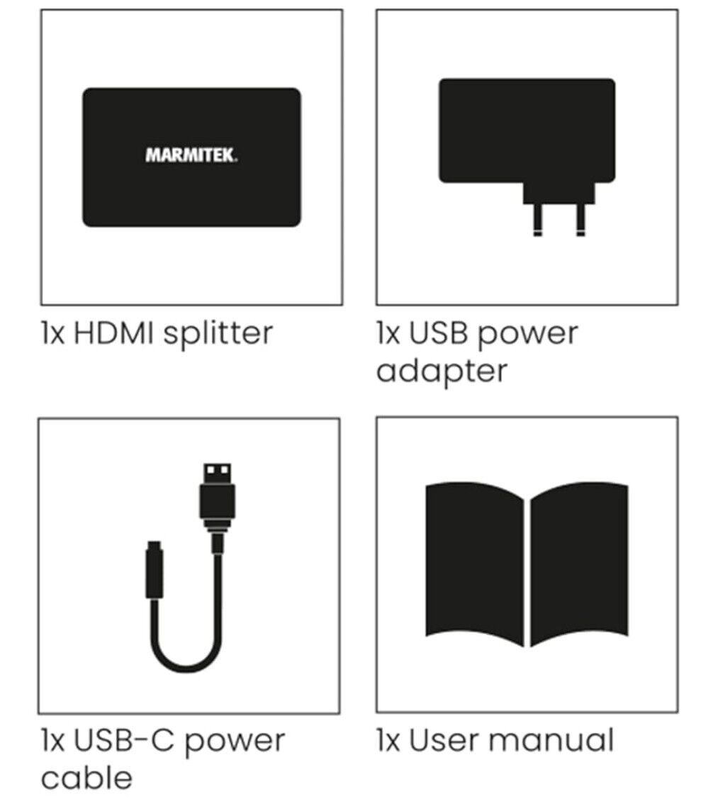 HDMI Splitter 4K120 Gaming - 1 Eingang / 2 Ausgänge 8K60 - HDMI Verteiler - 48Gb
