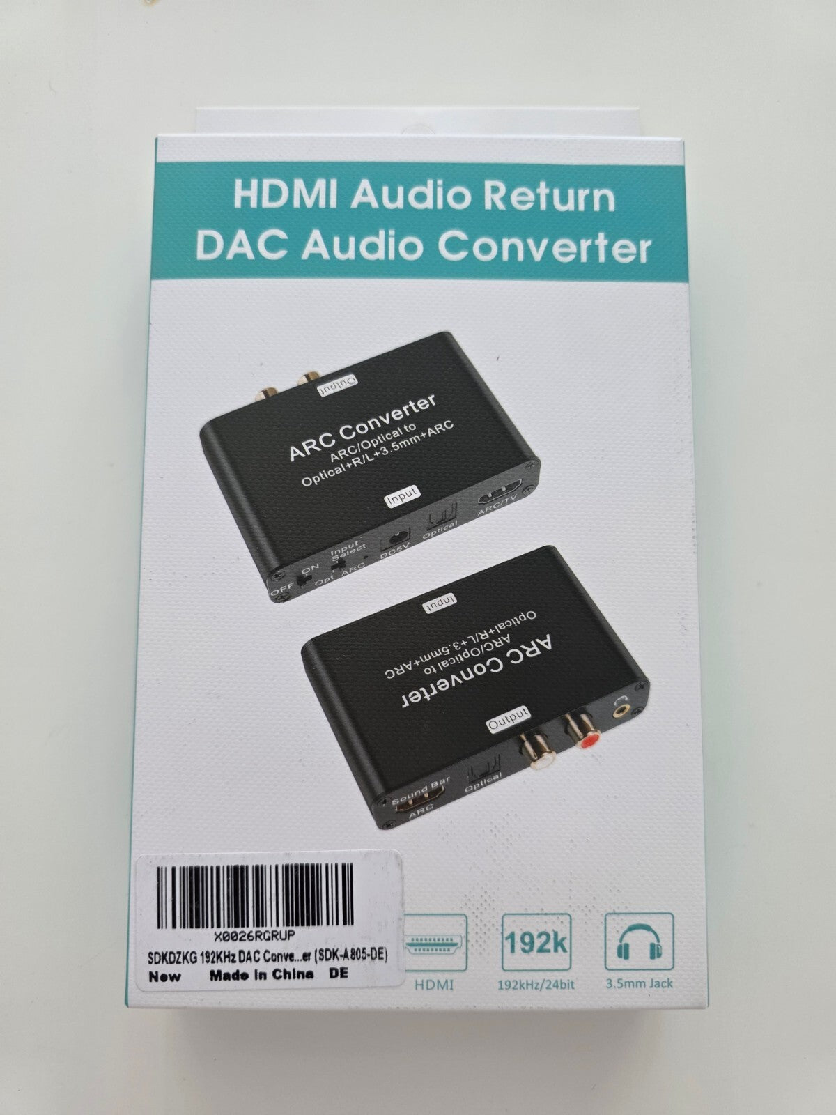 192KHz DAC HDMI ARC Audio Extraktor Adapter 5.1CH SPDIF RCA 3.5mm
