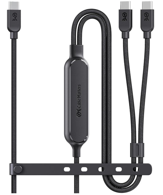USB-C Multiladekabel 1,8m 140W PD 480Mbps Y-Splitter