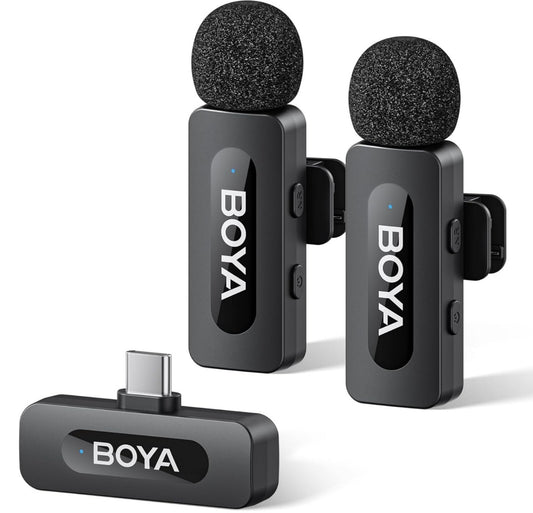 Kabelloses USB-C Mikrofon 8K 48kHz für iPhone Android Videoaufnahmen