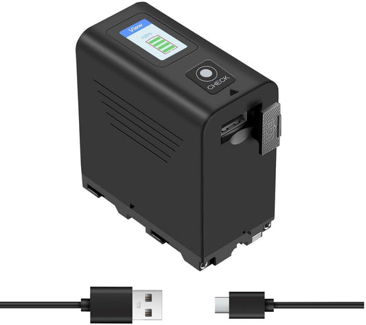 7800mAh Akku für Sony Kameras mit LED & Typ-C