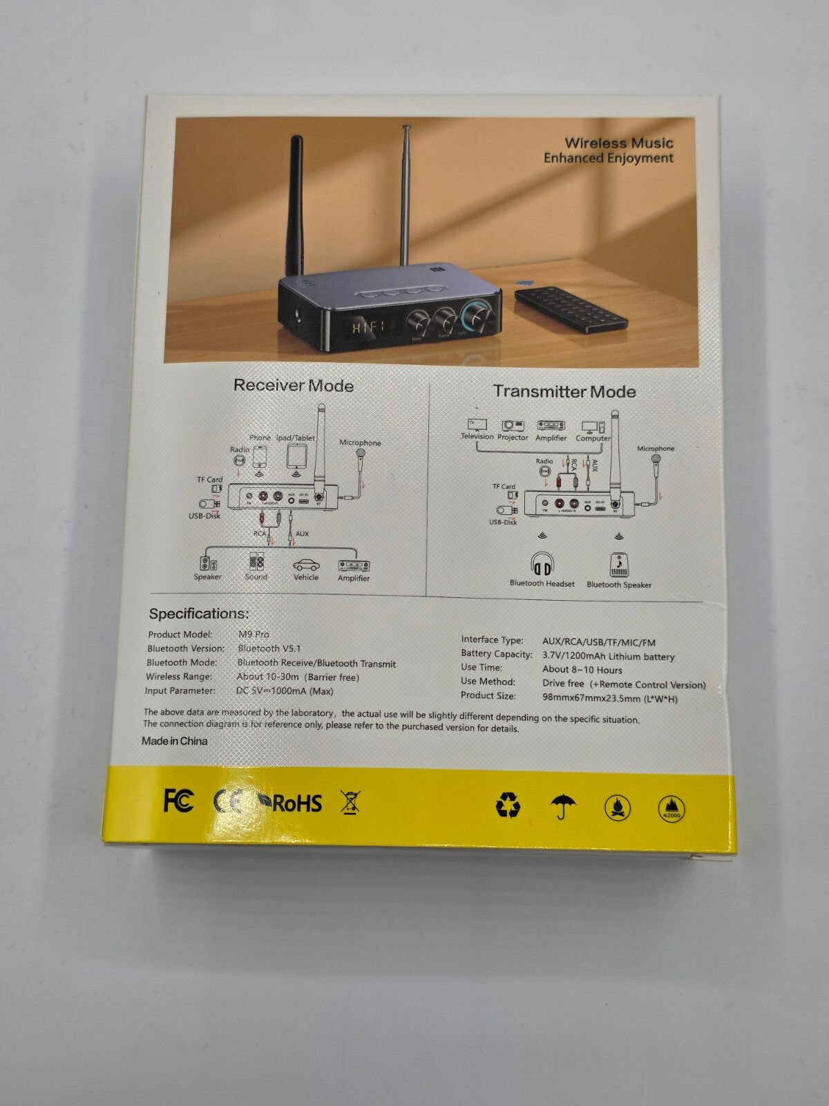 M9 Pro BT5.1 Audio Empfänger & Sender – Vielseitiger Wireless Musik Adapter