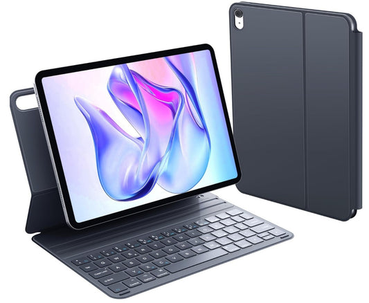 iPad 10/11 Gen 2025 Tastaturhülle QWERTZ Magnetisch Grau