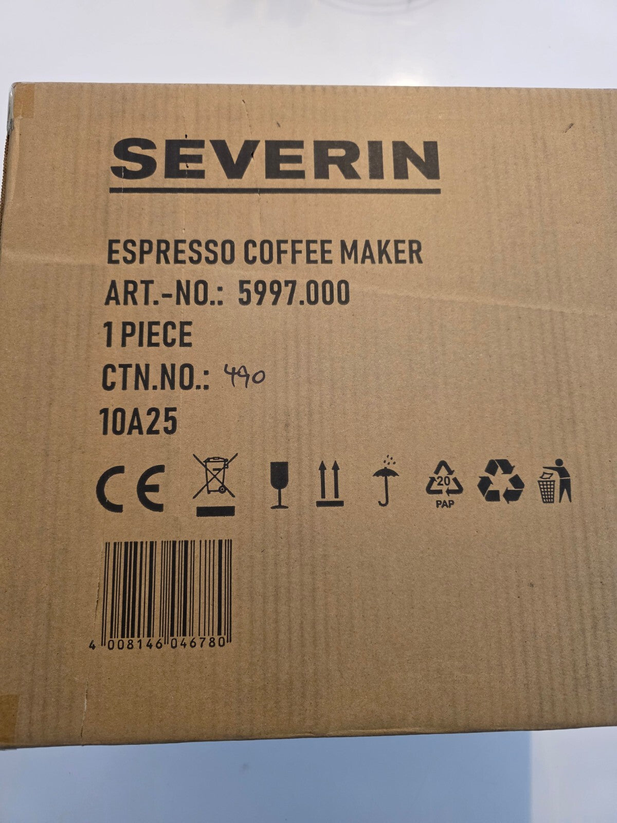 SEVERIN Newspresa Espressomaschine 20 Bar 1L Edelstahl KA 5997