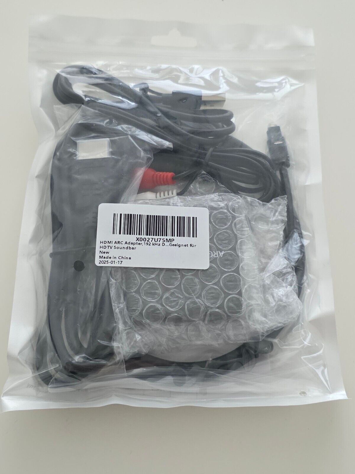 HDMI ARC Adapter 192kHz Audio Extractor Optisch 3,5mm DAC Schwarz