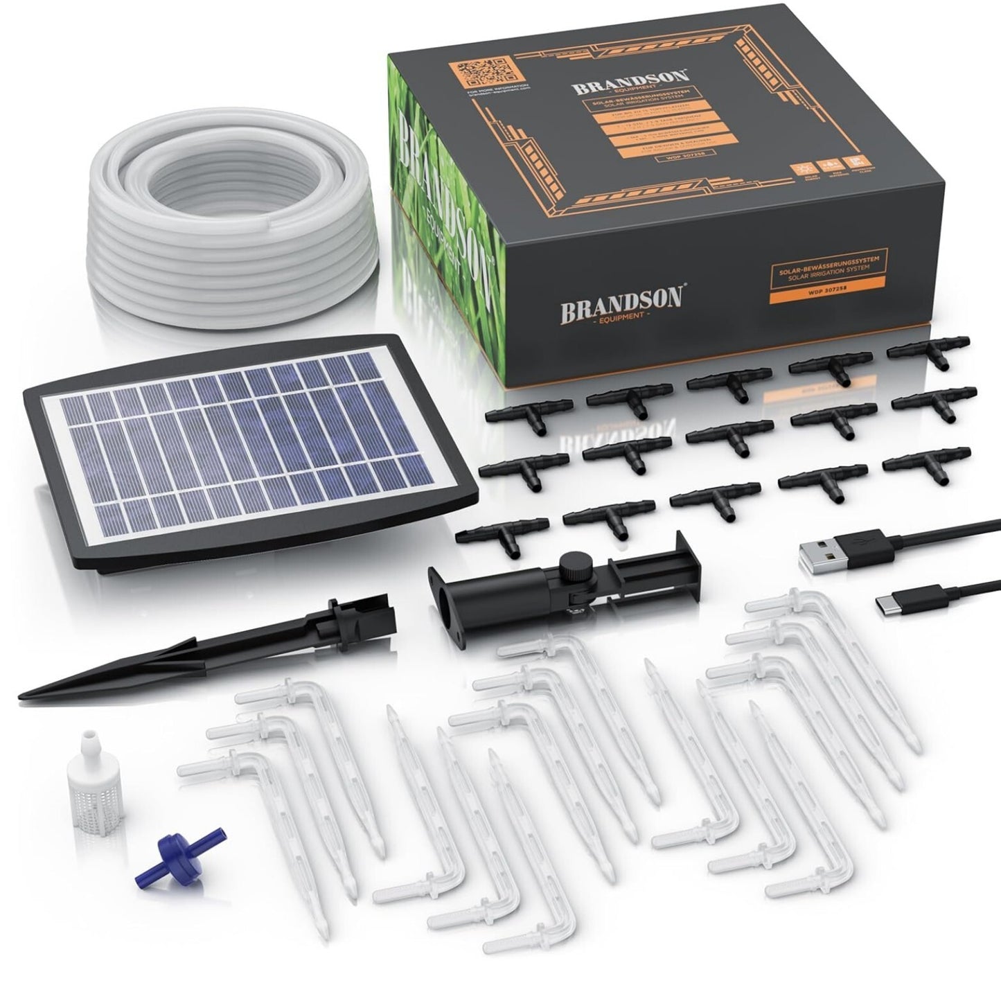 Solar Bewässerungssystem 35 Teile 15 Pflanzen Timer Tropfbewässerung