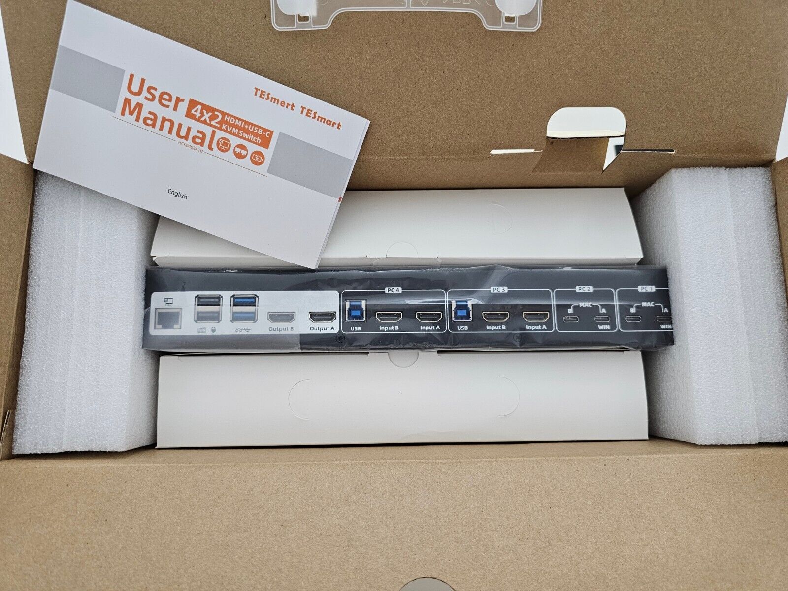 HDMI+USB-C MST KVM 4 PC 2 Monitore 1080P@240Hz/165Hz/144Hz/120Hz & 2560×1440@120