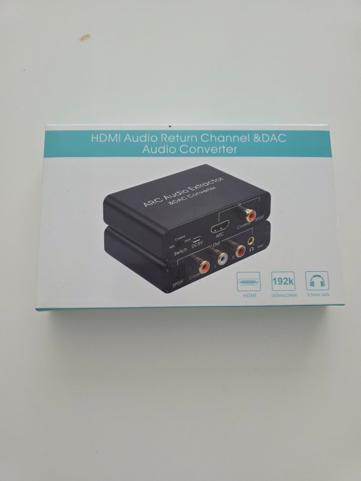 HDMI ARC Audio Extractor DAC 192kHz 5.1 Kanal SPDIF RCA 3.5mm