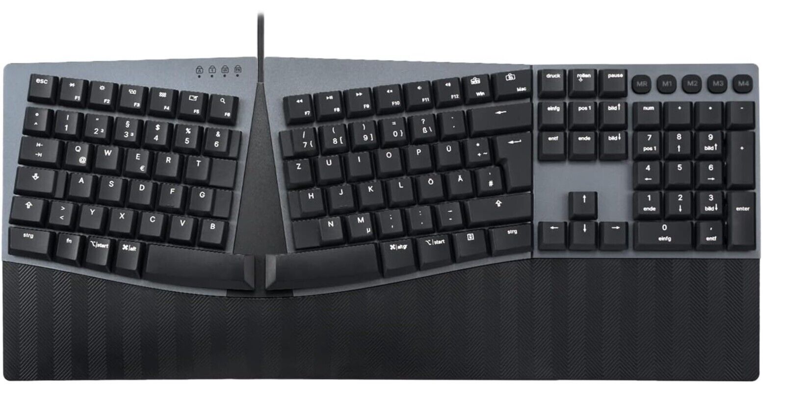 535BR Kabelgebundene ergonomische mechanische Tastatur – Flache Tasten