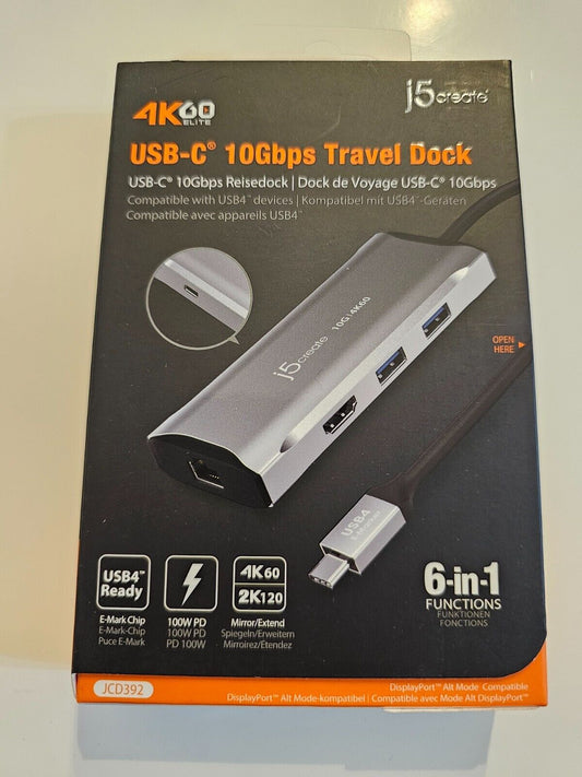 USB C Hub - 4K 60Hz HDMI, 2 USB-A 10Gbps, USB-C 10Gbps mit PD 100W, Ethernet, |