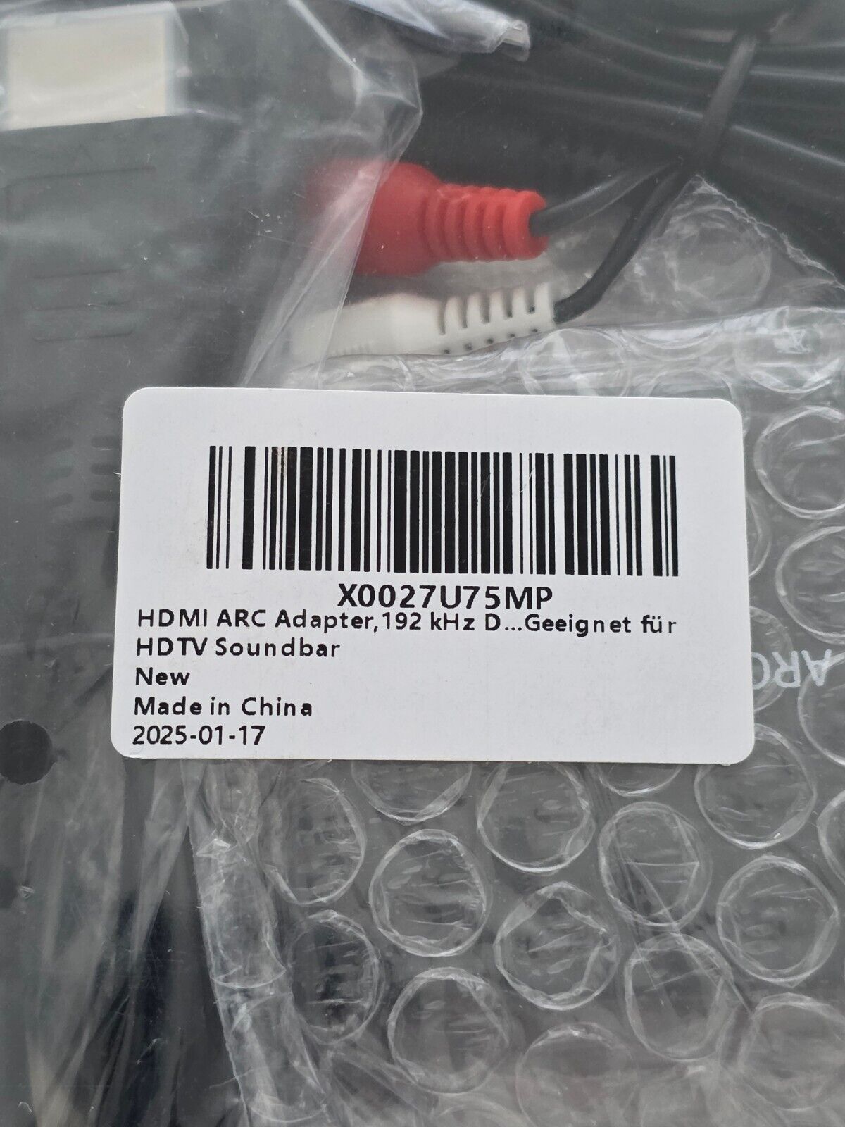 HDMI ARC Adapter 192kHz Audio Extractor Optisch 3,5mm DAC Schwarz