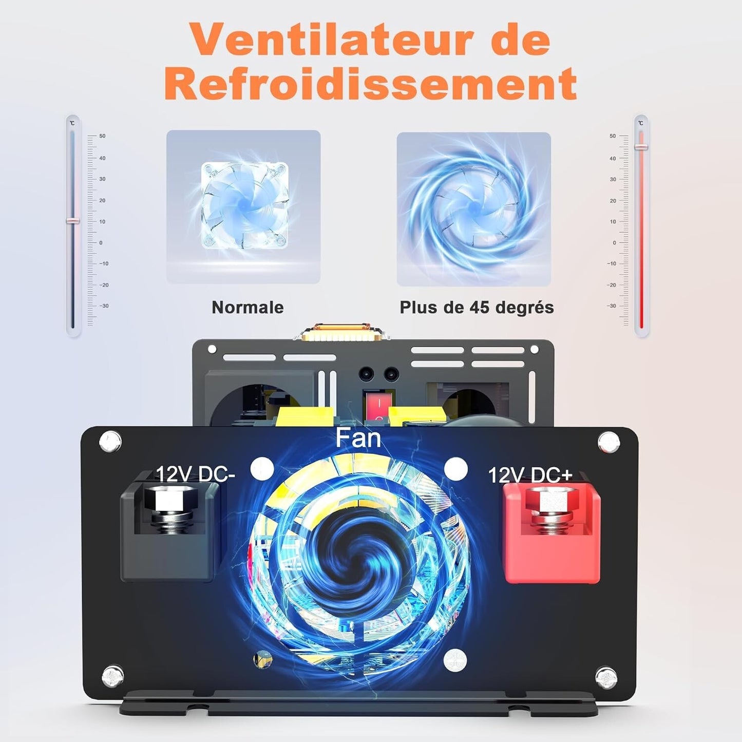 1000W Reiner Sinus Wechselrichter 12V auf 230V LCD 2000W Spitze