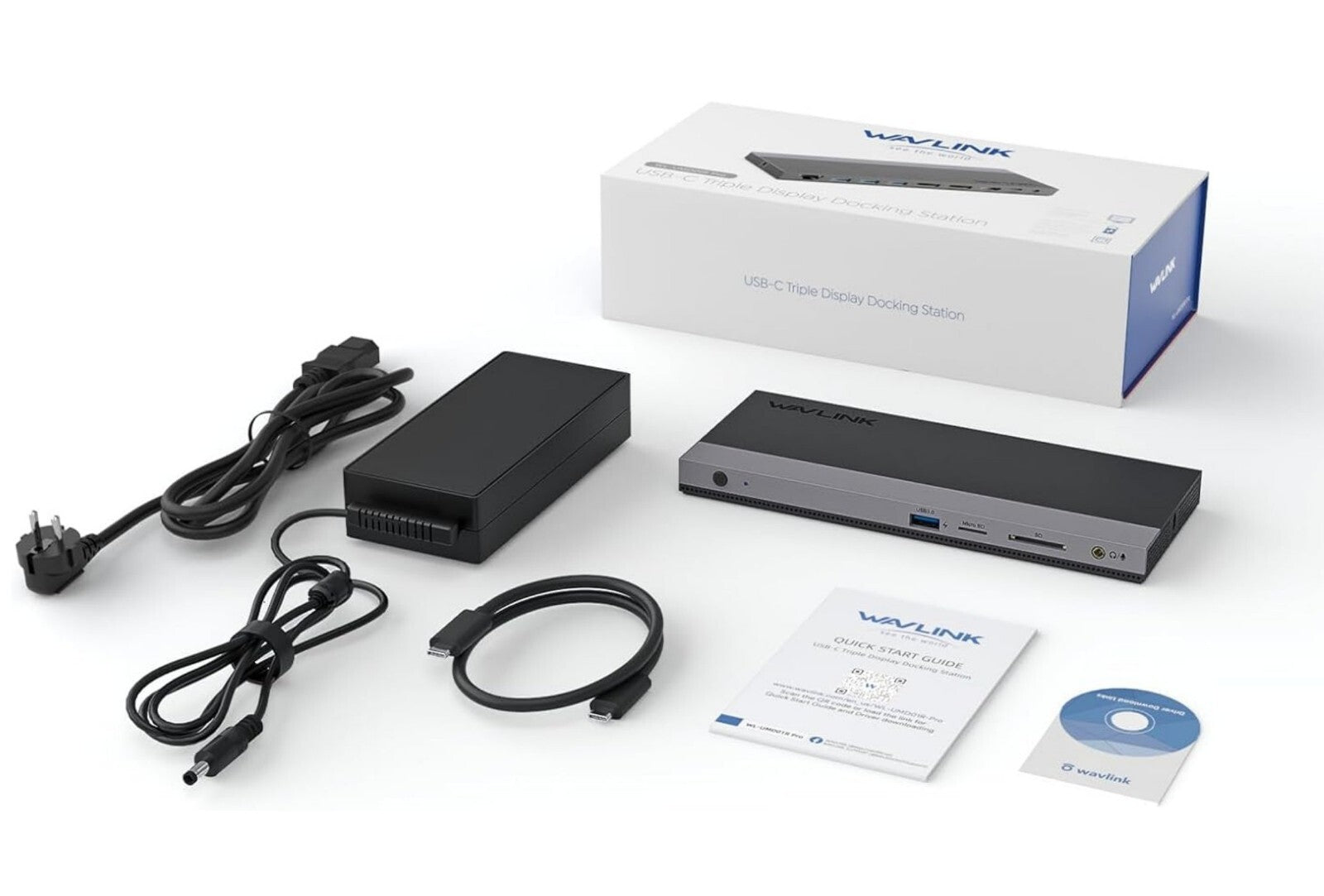 WAVLINK USB-C Docking Station 130W Triple Display HDMI DP Ethernet