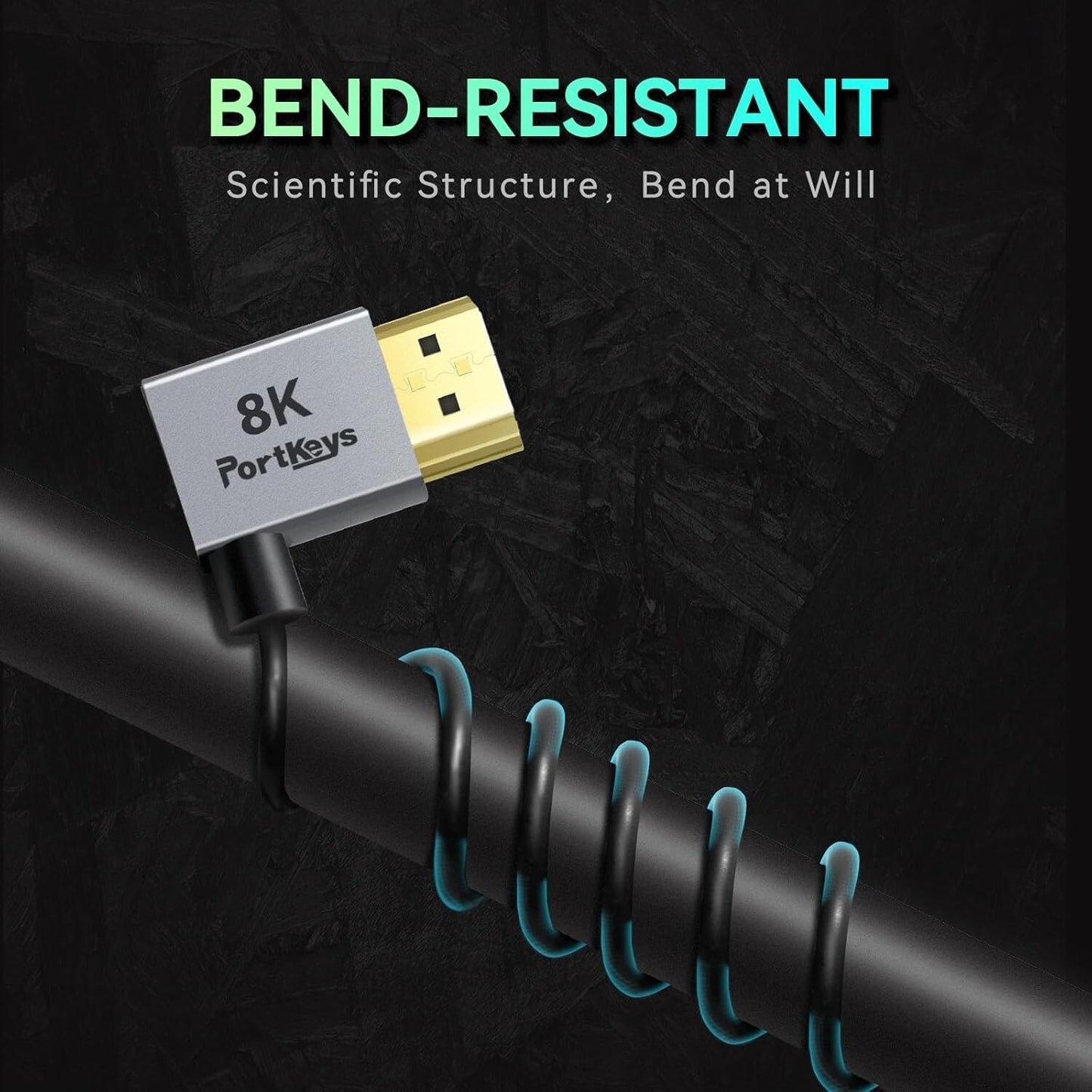 8K HDMI Kabel 2.5mm Ultradünn HDMI A auf D 48Gbps 8K@60Hz HDR