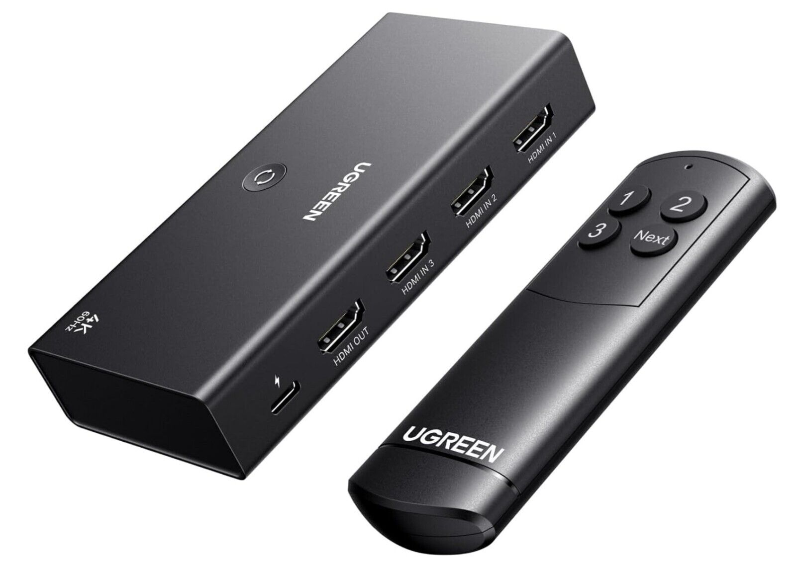 UGREEN HDMI Switch 3 in 1 Out 4K@60Hz, HDMI Splitter mit Fernbedienung