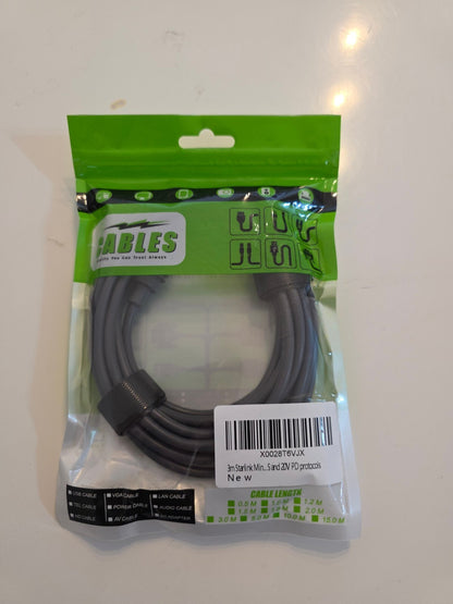 Starlink Mini Kabel 3m USB-C zu DC IP68 100W Grau