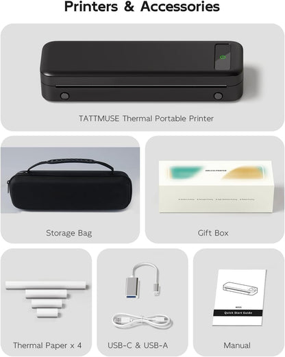A4 Thermodrucker – Mobiler 300 DPI Reisedrucker