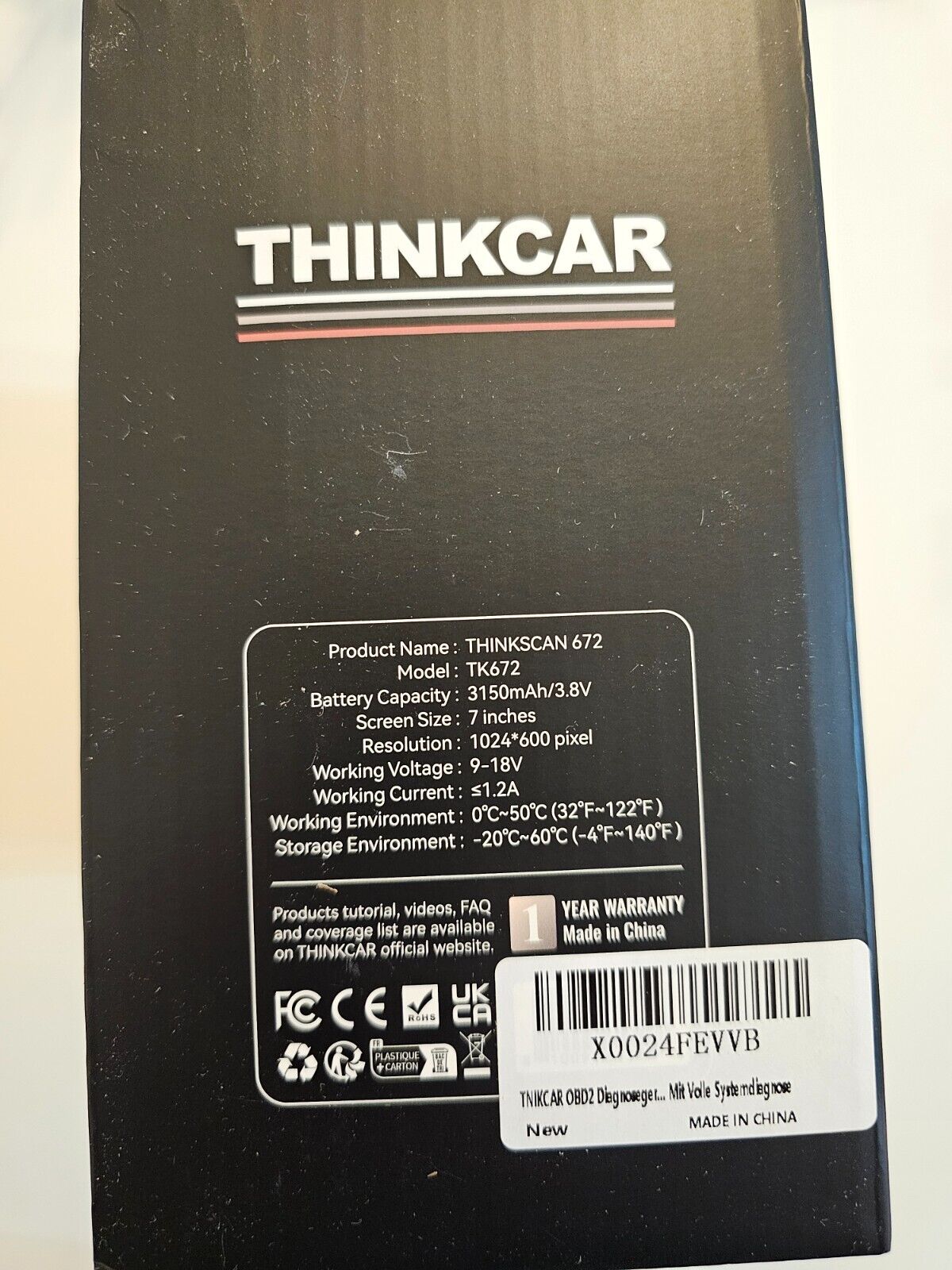 OBD2 Diagnosegerät, ThinkScan 672 Diagnosegerät Auto Mit 28+ Reset-Funktion Und