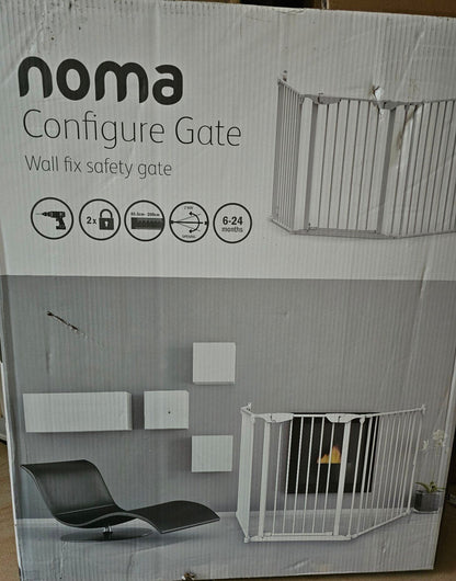 noma 31026 3 Panel Konfigurationsgitter, inklusiv Wandmontage, 84-321 cm, weiß