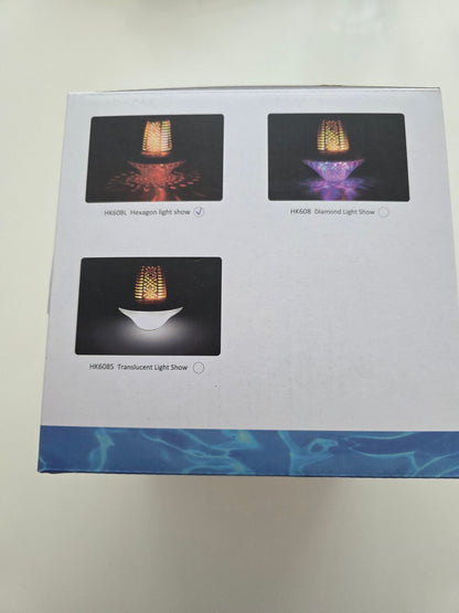 Bluetooth Lautsprecher Pool IP68 Wasserdicht Flammenlicht RGB Grau