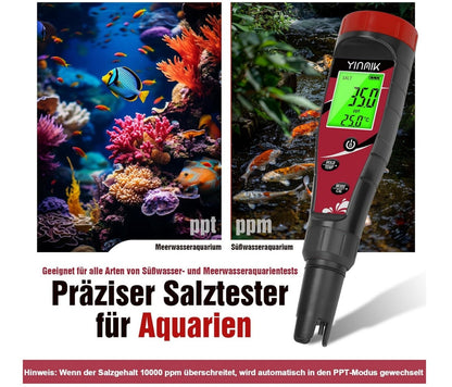 7-in-1 pH & Chlor Messgerät für Pool, Aquarium, Hydrokultur