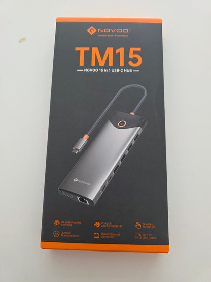 15-in-1 USB C Docking Station 4K@60Hz HDMI VGA Ethernet