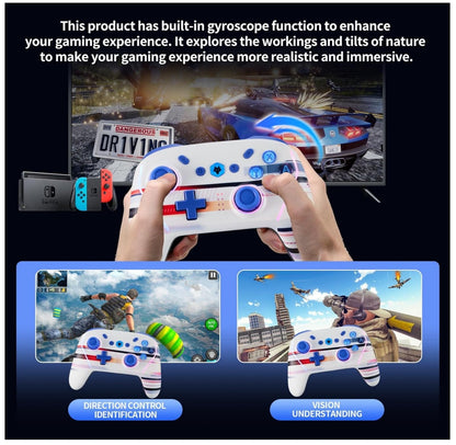 Wireless Controller für Nintendo Switch/Lite/OLED, AC, 8K@60Hz, Turbo, Wake
