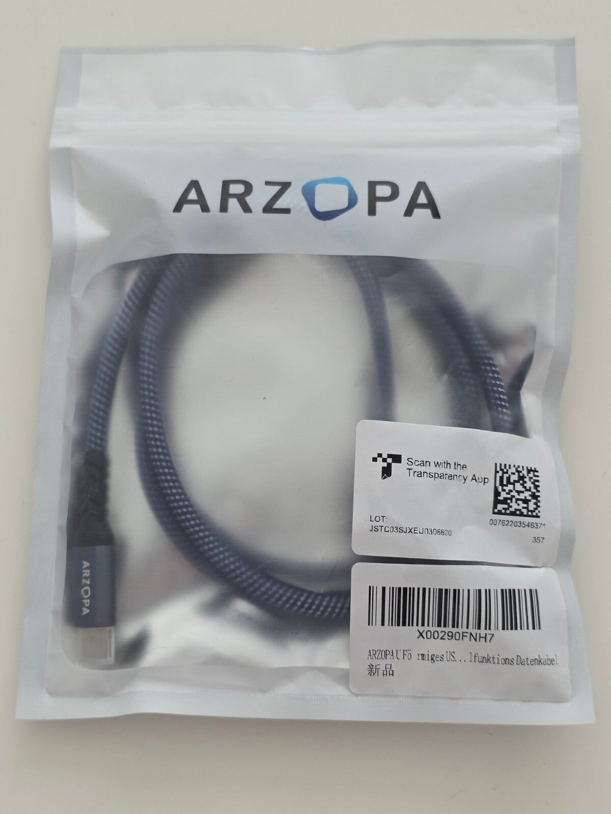 USB-C Kabel 100W PD 10Gbps 90° U-Design 1m Nylon iPhone 16/S24