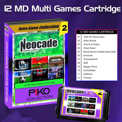 Retro-Handheld Mega Drive 3,5" LCD 12 MD + 18 NES Games