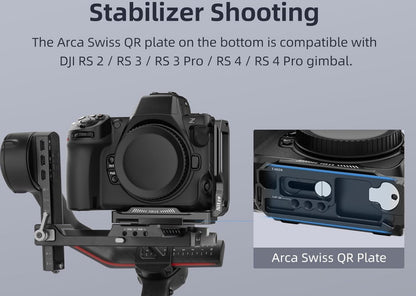 Z8 L Halterung Nikon Z 8 Kamera Arca Swiss QR DJI RS 2-4 Pro T-N02A