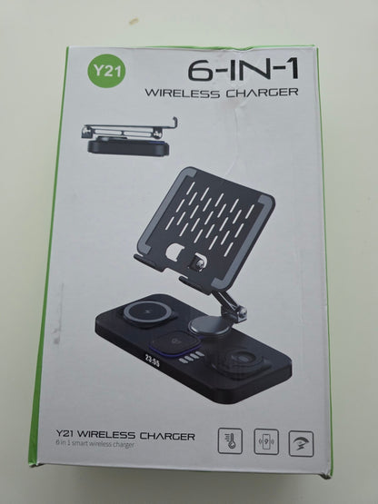 6-in-1 Wireless Ladestation für Galaxy S25/S24/Watch Ultra/7/6/Buds 2 Pro, Faltb