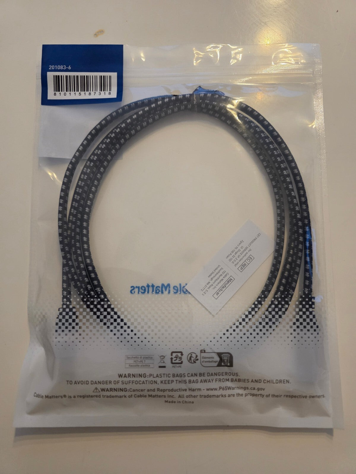 USB-C zu Gigabit Ethernet Kabel 1,8m Thunderbolt 4/5