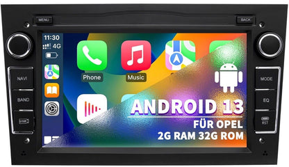 Autoradio für Opel Astra Corsa Zafira, Android 13 System 2G+32GB mit GPS-Navigat