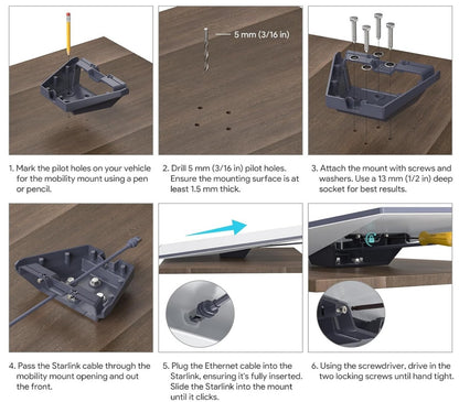 Starlink Gen 3 Dachhalterung Aluminium Wohnmobil Boot